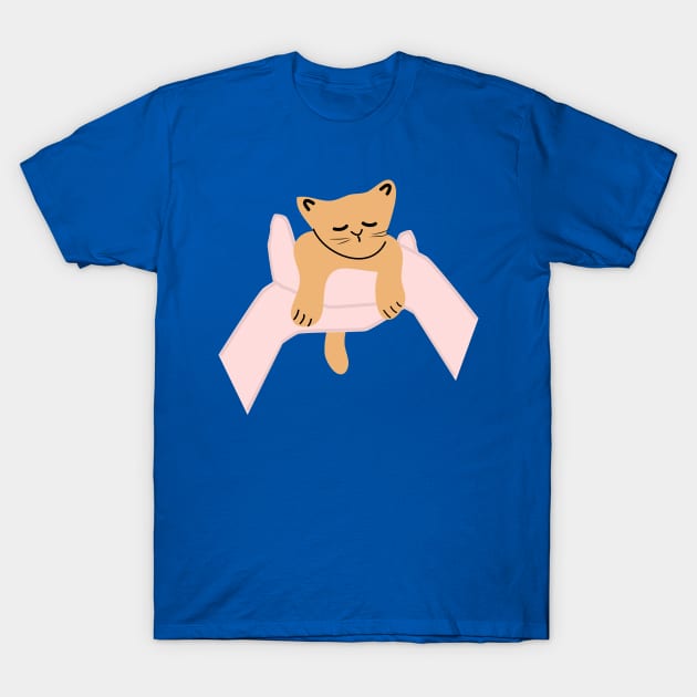 Cute sleeping brown kitten T-Shirt by CindyS